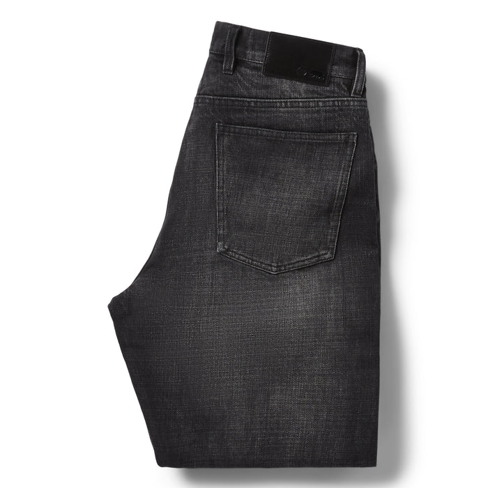 flatlay of the back of The Democratic Jean in Black 3-Month Wash Selvage
