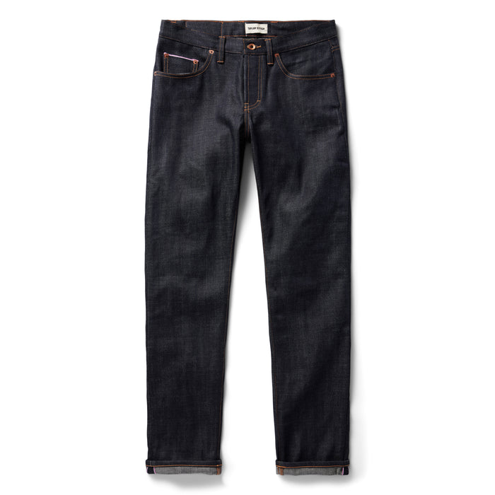 flatlay of The Democratic Jean in Kuroki Welterweight Slub