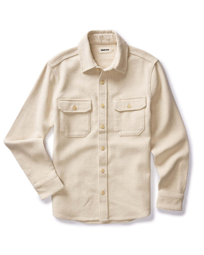 material shot of buttons on The Division Shirt in Birch