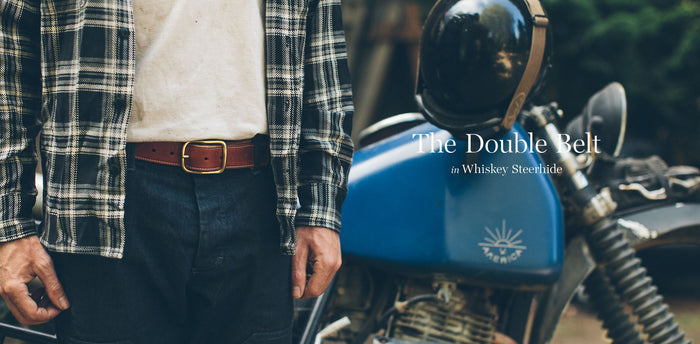 The Double Belt in Whiskey Steerhide workshop header