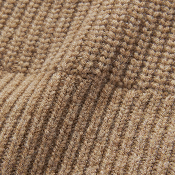 material shot of The Fisherman Beanie in Camel