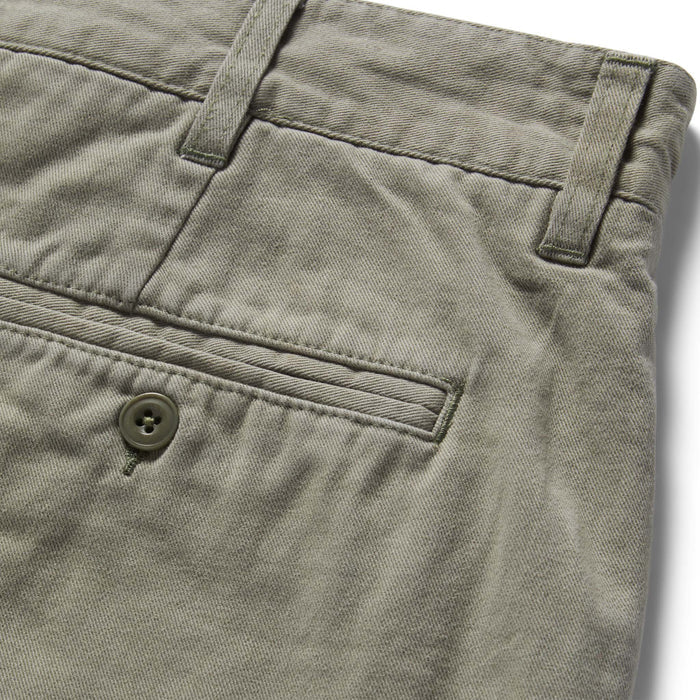 material shot of the rear pocket on The Foundation Short in Organic Sagebrush