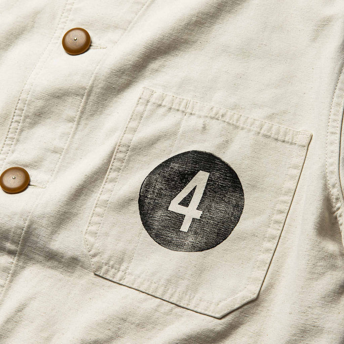 The Fourtillfour Ojai Jacket in Natural Reverse Sateen