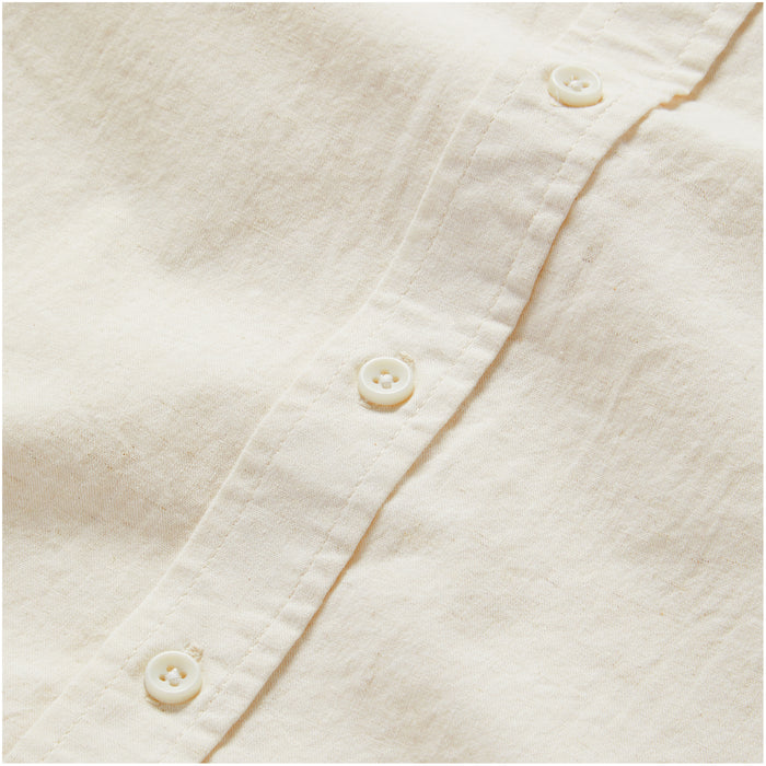material shot of the buttons on The Jack in Heathered Oat