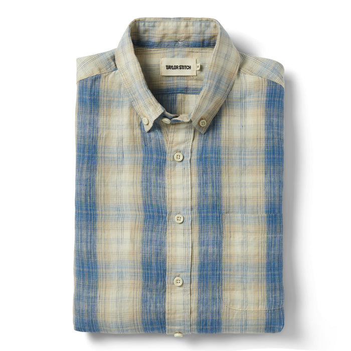 flatlay of The Jack in Iceberg Plaid, folded