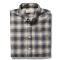 folded flatlay of The Jack in Navy Plaid
