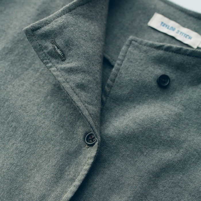The Juniper Dress in Sage Brushed Cotton