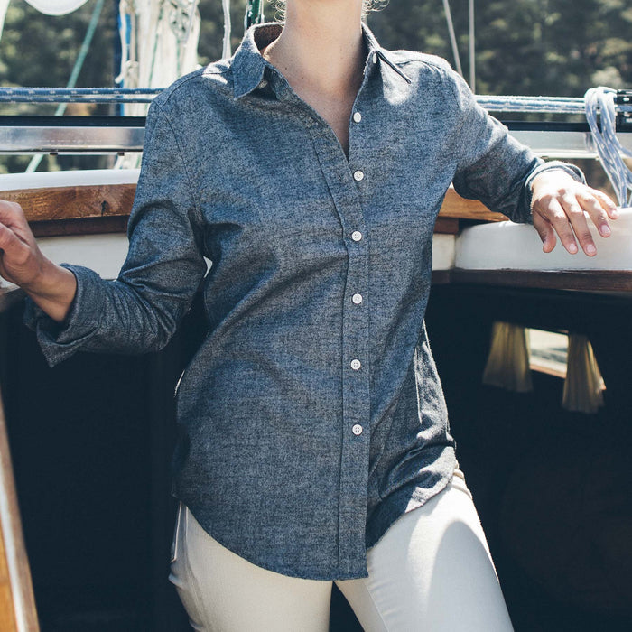 The Katherine in Charcoal Brushed Cotton