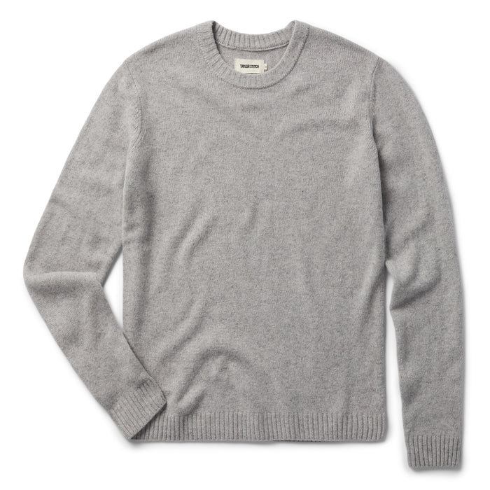 flatlay of The Lodge Sweater in Heather Grey