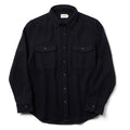 flatlay of The Maritime Shirt in Navy Wool folded from the front