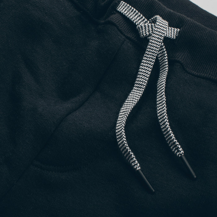 The Merino Sweatpant in Black Fleece