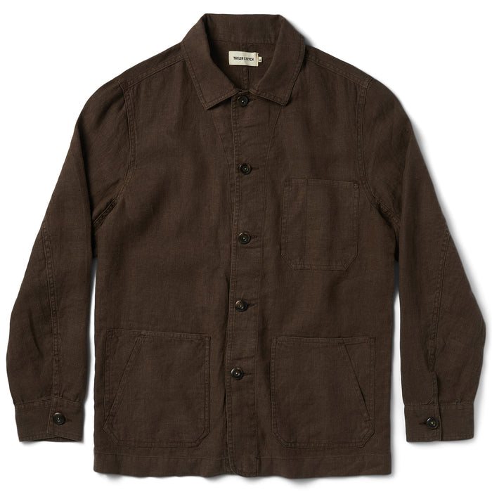 flatlay of The Ojai Jacket in Espresso Hemp