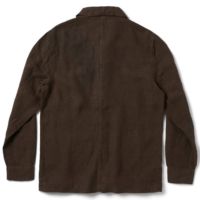 flatlay of the back of The Ojai Jacket in Espresso Hemp