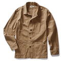 The Ojai Chore Coat in Organic Light Khaki Foundation Twill flatlay