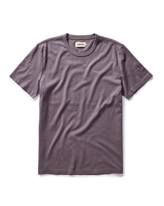 flatlay of The Organic Cotton Tee in Dried Plum