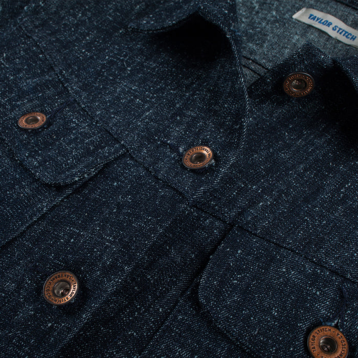 The Pacific Jacket in Indigo Silk Denim