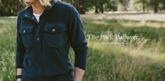 The Pack Pullover in Midnight Polartec Fleece workshop header