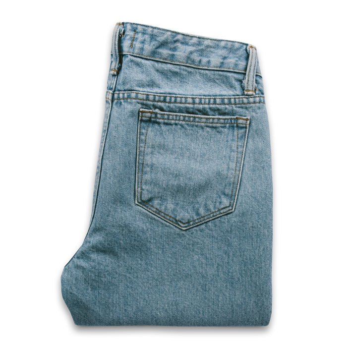 The Rosie Jean in Washed Cone Mills Denim
