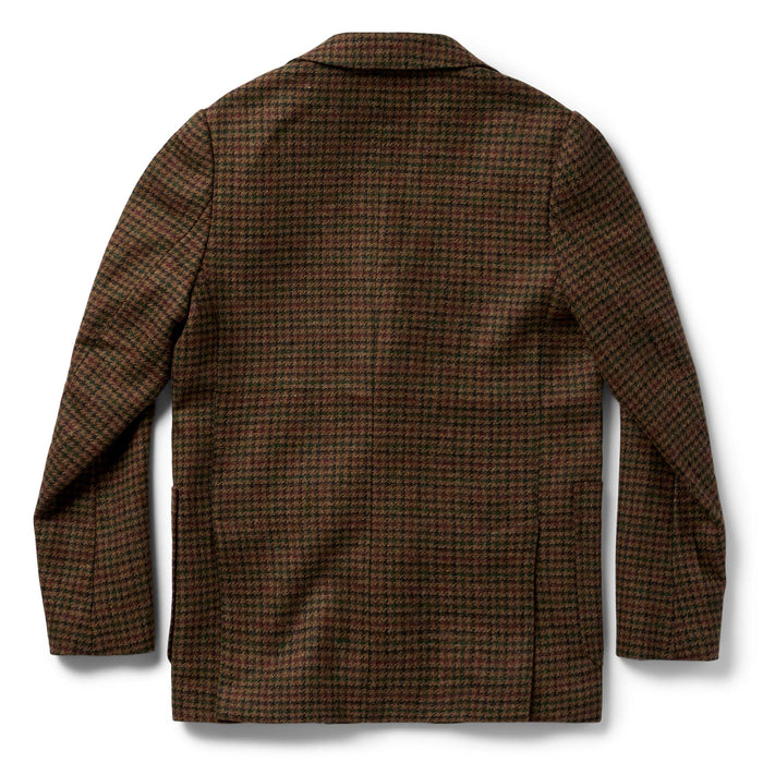 flatlay of The Sheffield Sportcoat in Tan Gun Check, shown from the back