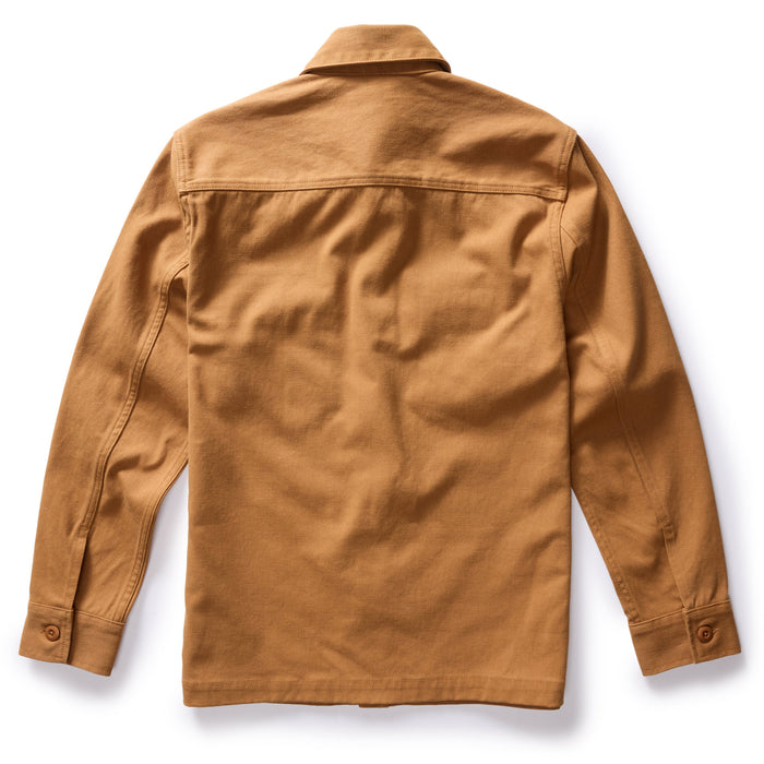 flatlay of The Shop Shirt in Cedar Boss Duck, from the back