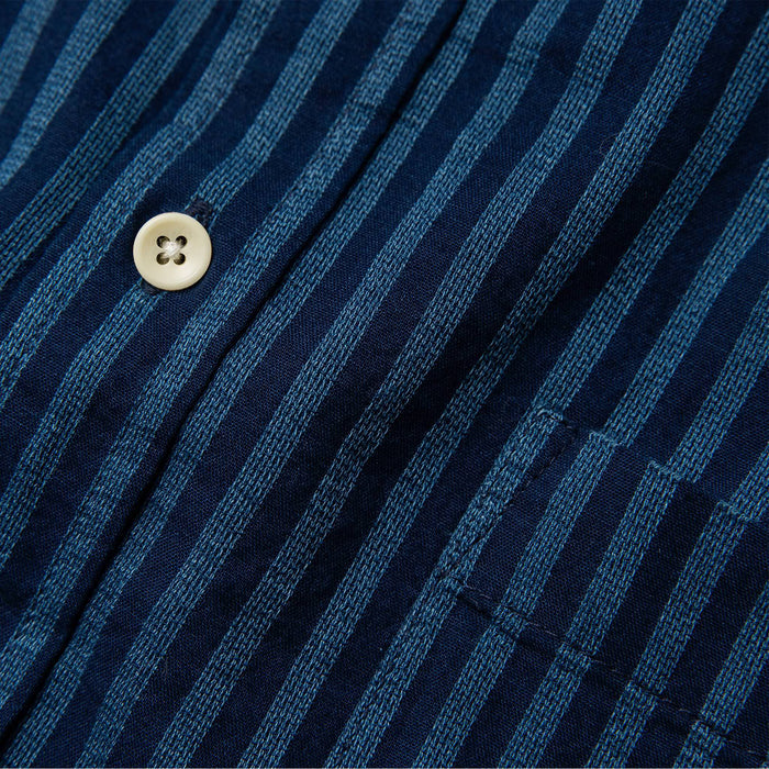 material shot of chest pocket and button