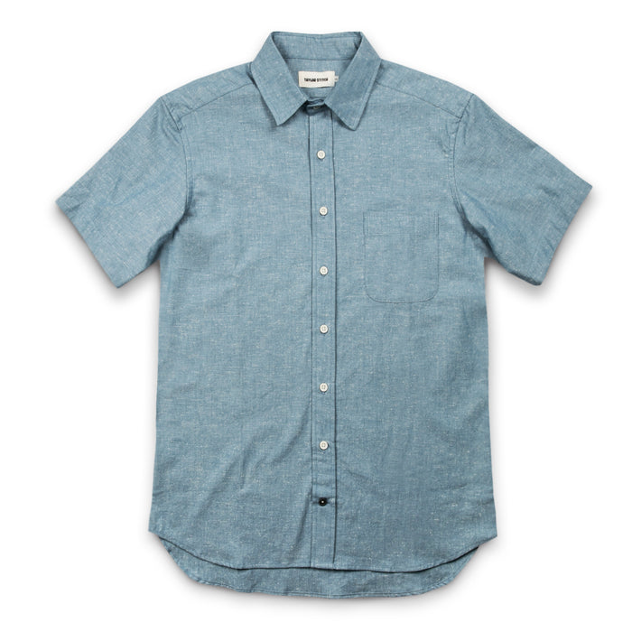 The Short Sleeve California in Slub Chambray