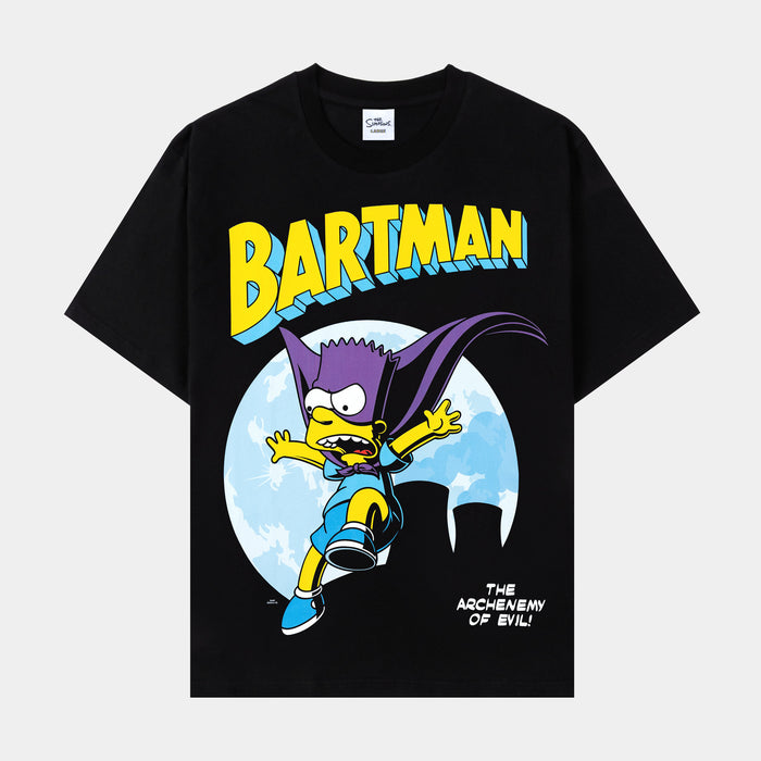 The Simpsons By Shoe Palace Bartman Mens Short Sleeve Shirt (Black/Purple)