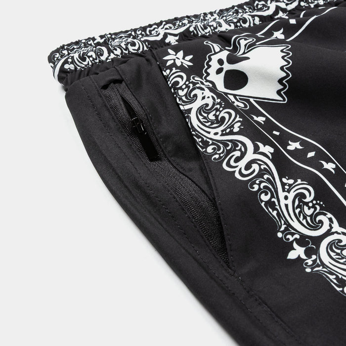 The Simpsons By Shoe Palace Paisley Hybrid Mens Shorts (Black/White)
