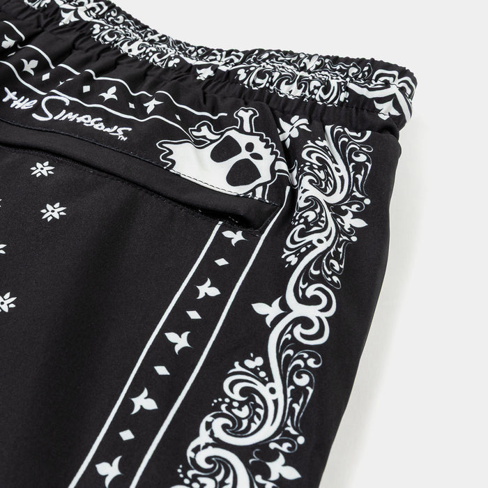 The Simpsons By Shoe Palace Paisley Hybrid Mens Shorts (Black/White)