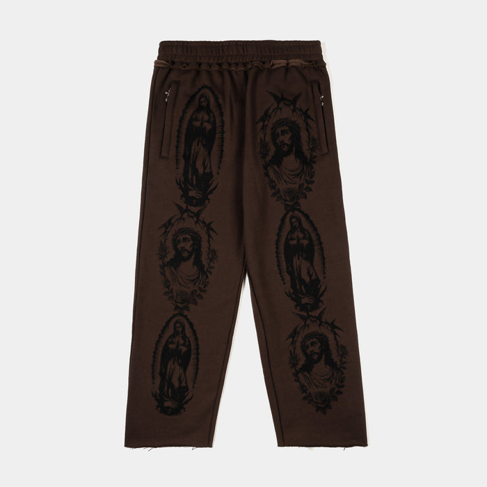 The Ultimate Sacrifice Fleece Mens Sweatpants (Brown/Black)