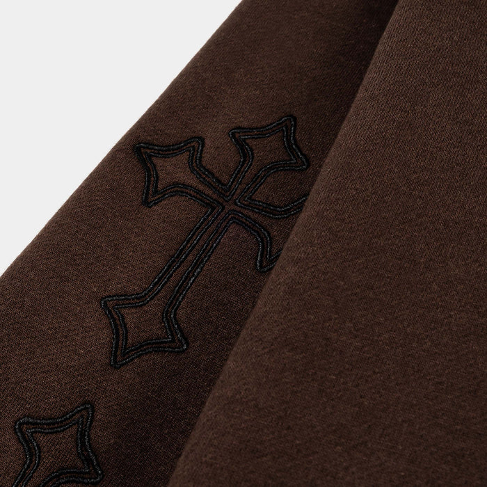 The Ultimate Sacrifice Zip Up Mens Hoodie (Brown/Black)