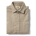 flatlay of The Utility Shirt in Stone Double Cloth
