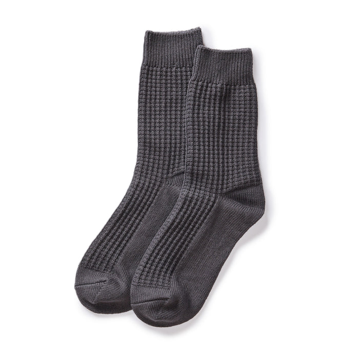 flatlay of The Waffle Sock in Asphalt
