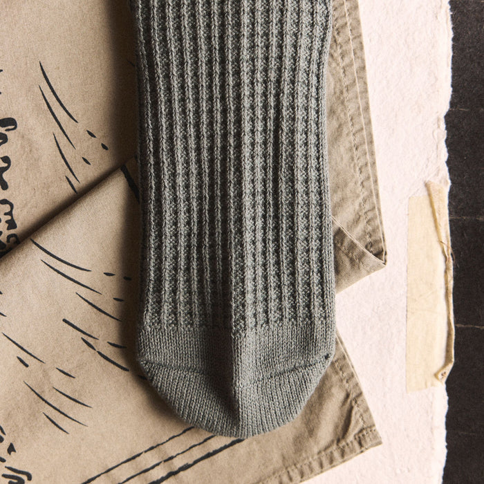 Close up of The Waffle Sock in Deep Sea