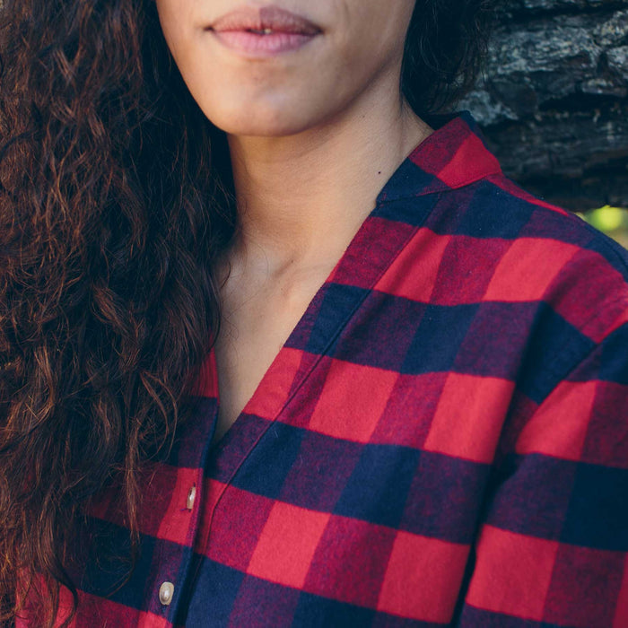 The Whitney Popover in Red Buffalo Plaid
