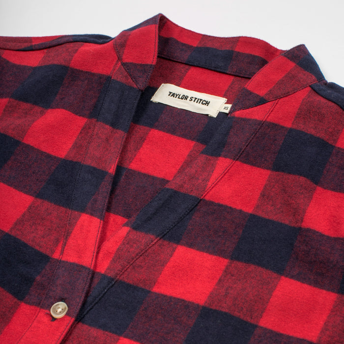 The Whitney Popover in Red Buffalo Plaid