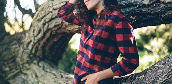 The Whitney Popover in Red Buffalo Plaid workshop header [tl]