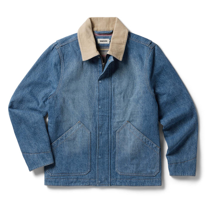 flatlay of The Workhorse Jacket in Fletcher Wash Organic Selvage