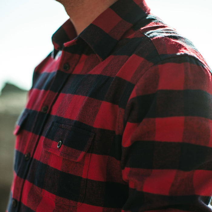 Our fit model bobby showing detail of his durable Yosemite detail shot
