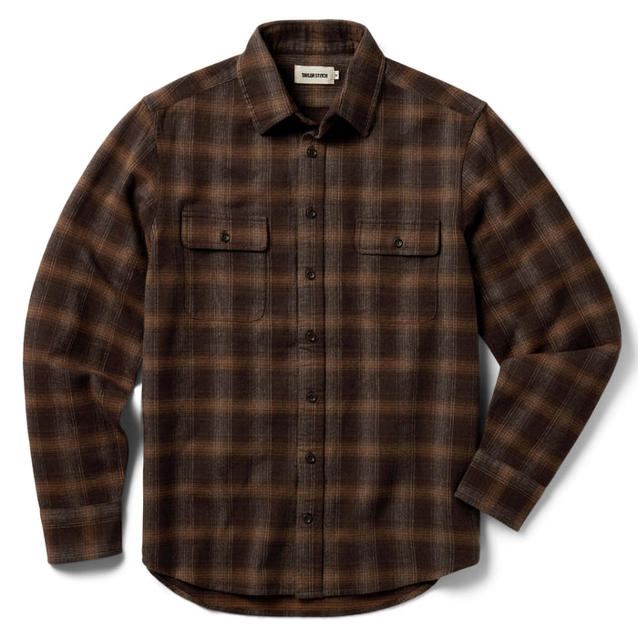 Flatlay of The Yosemite Shirt in Timber Shadow Plaid