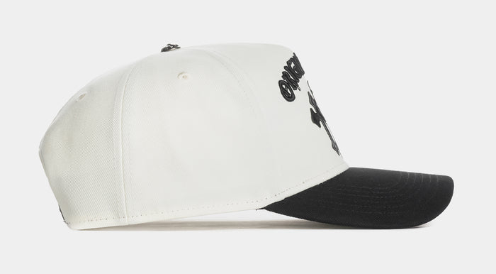 Triple Cross Snapback Mens Hat (Cream/Black)