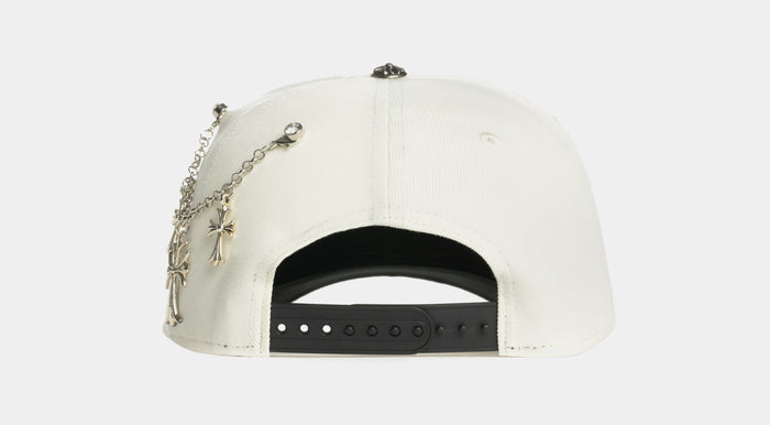 Triple Cross Snapback Mens Hat (Cream/Black)