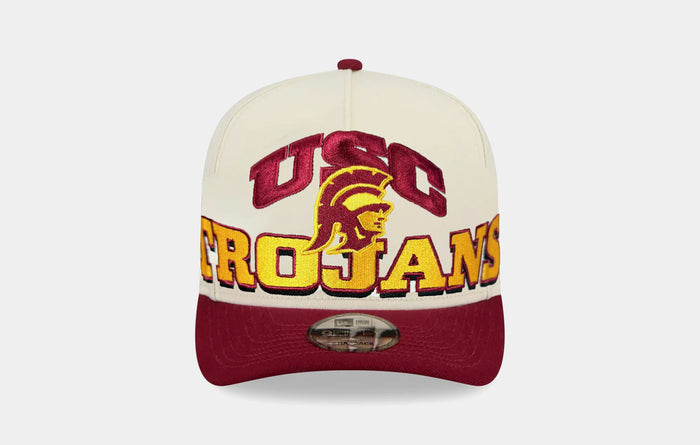 USC Trojans Archd 950AF Snapback Mens Hat (White/Red)