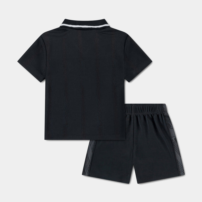 Victory Lap Polo and Shorts Infant Toddler Set (Black)