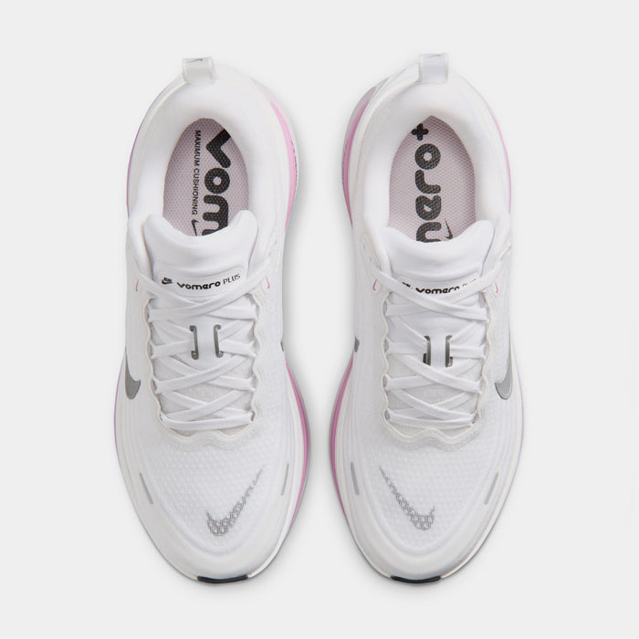 Vomero 18 Womens Running Shoes (White/Bleached Lilac/Summit White/Metallic Silver)