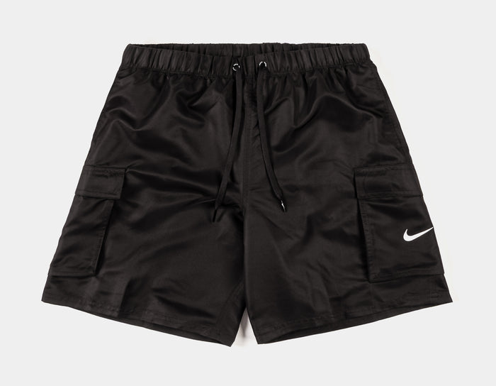 Voyage Solid Cargo 7" Volley Mens Shorts (Black/White)