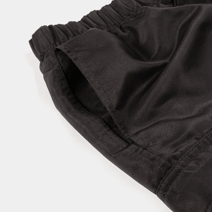 Voyage Solid Cargo 7" Volley Mens Shorts (Black/White)