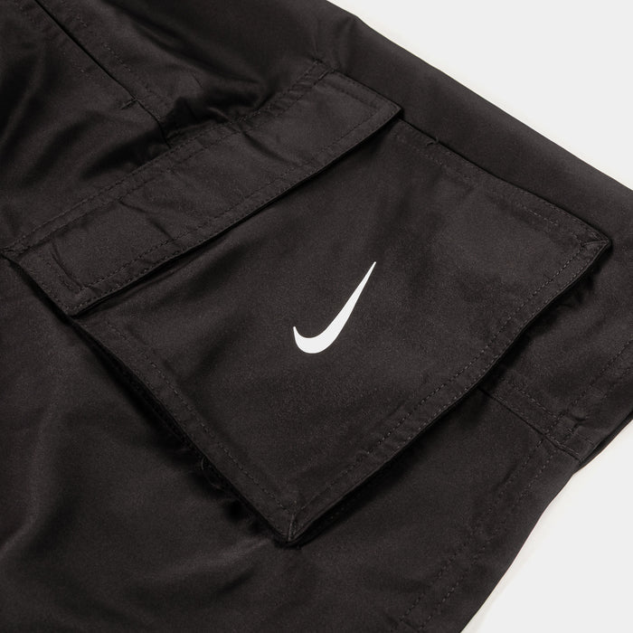 Voyage Solid Cargo 7" Volley Mens Shorts (Black/White)