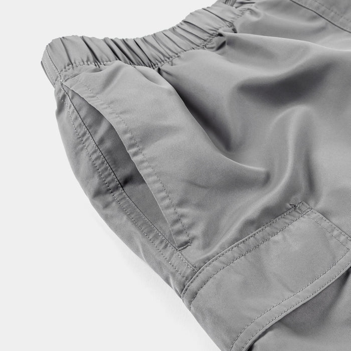 Voyage Solid Cargo 7" Volley Mens Shorts (Grey/White)
