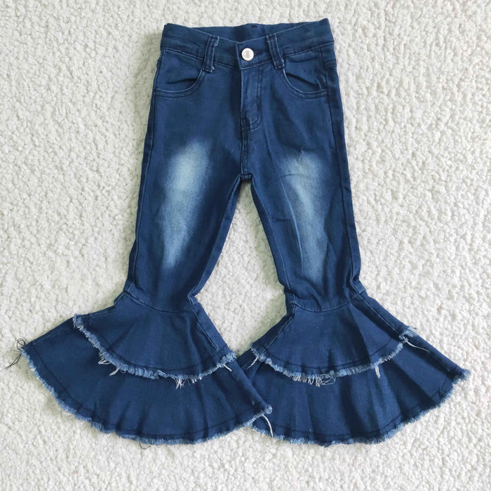 Washed Blue Bell bottom jeans  P0003